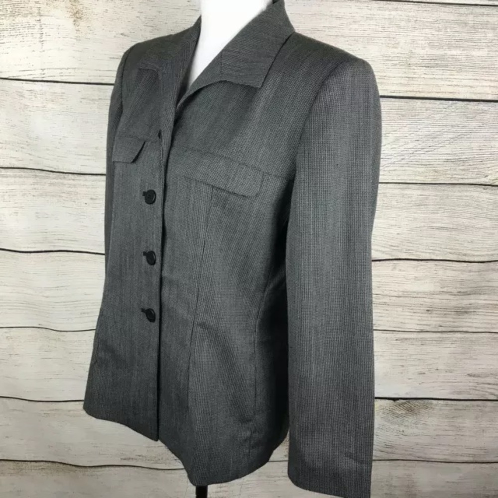 Vintage Pendleton Wool Gray Button Front Lined Ja… - image 4